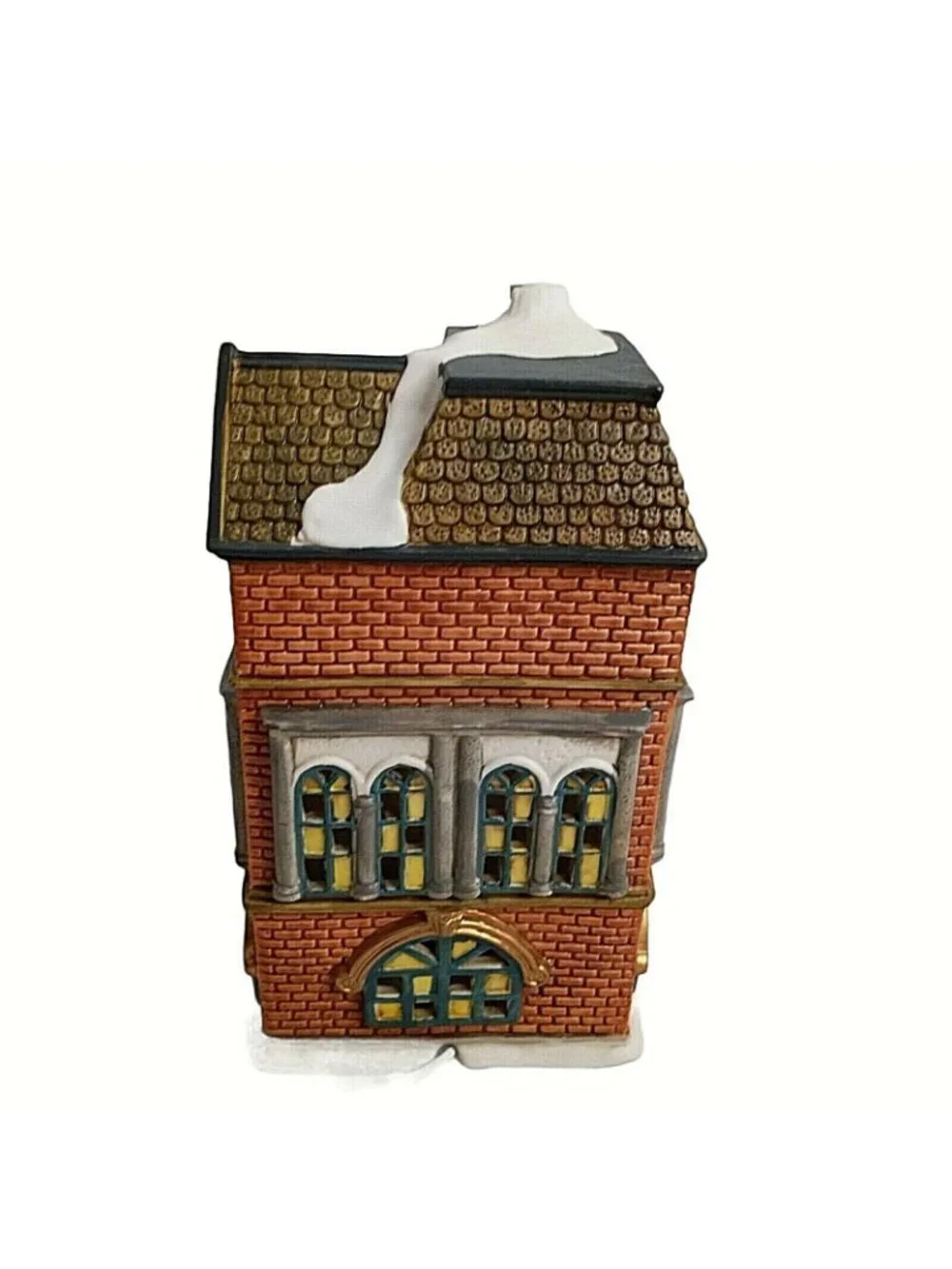 Vintage Lighted Christmas Village House Ryes Emporium Rite Aid Ceramic 7.5